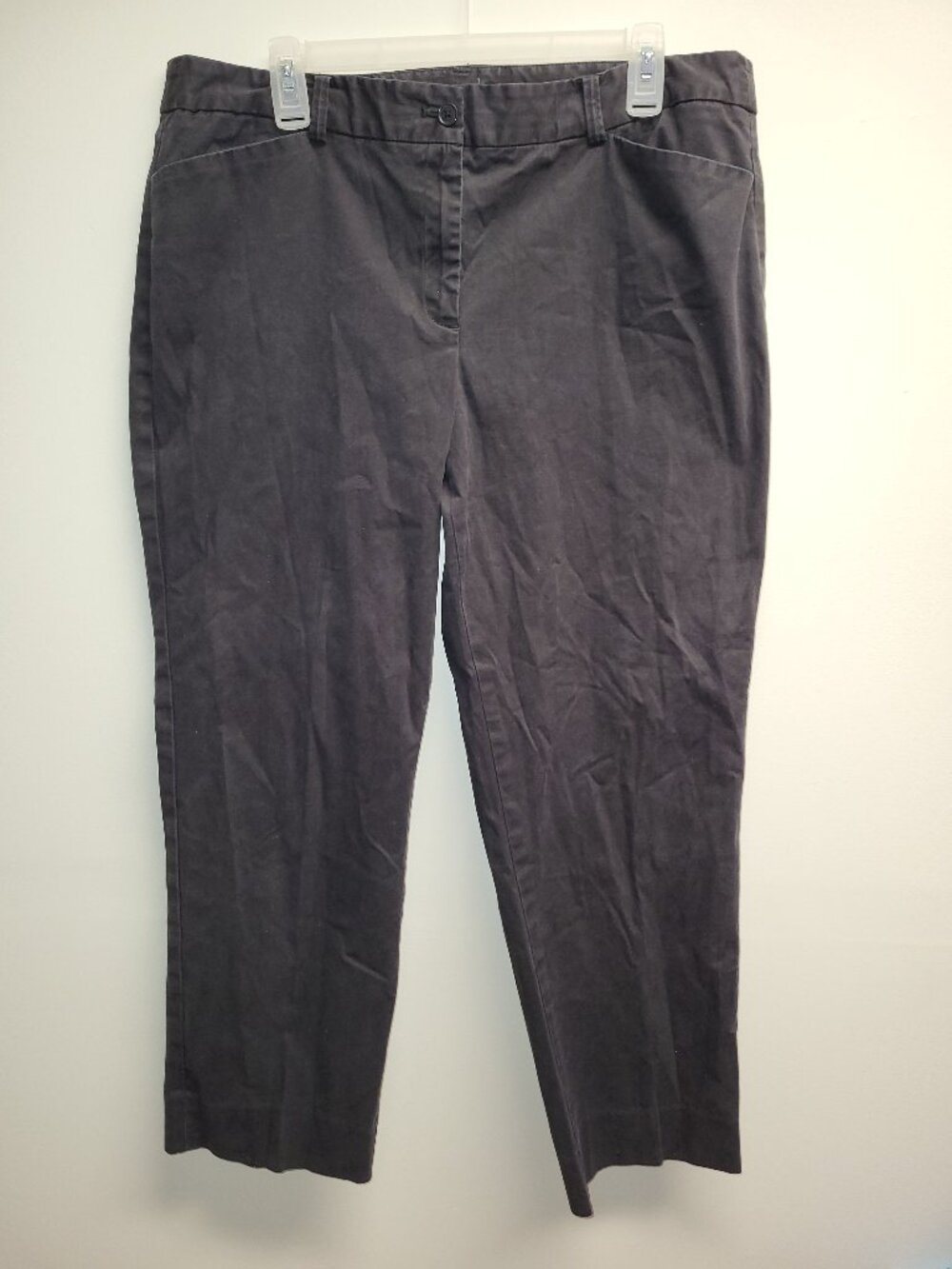 Women’s Black Straight Leg Dress Pants Size 14 Business Casual Career Trousers